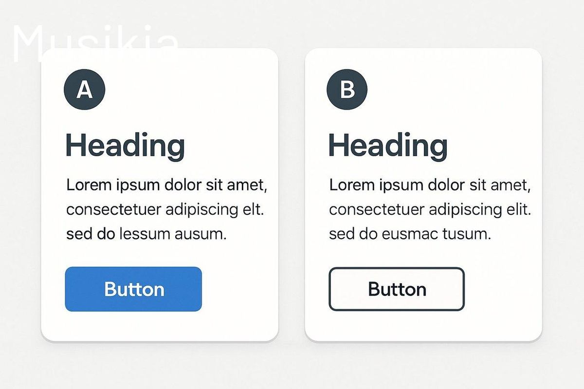 Capture d'écran d'une interface A/B Box comparant deux variantes de bouton d'appel à l'action pour l'AB testing interface comparison.