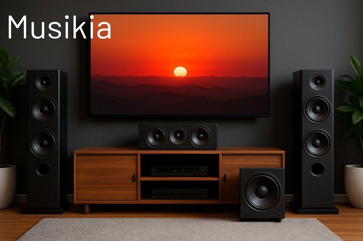 Configuration d'un home theater audio setup avec mode bypass pour une qualité sonore optimale.