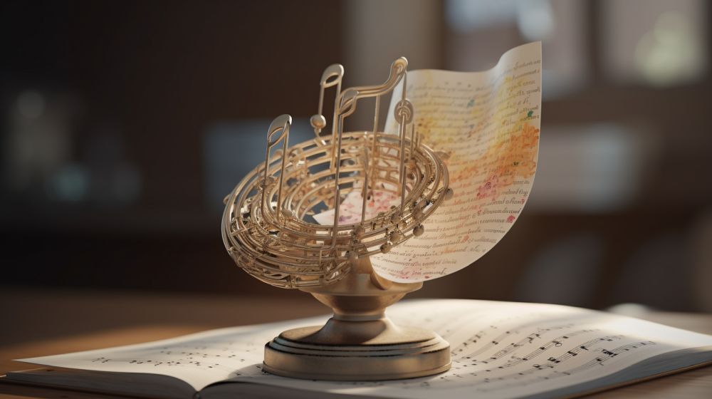 Illustration sur une partition de musique