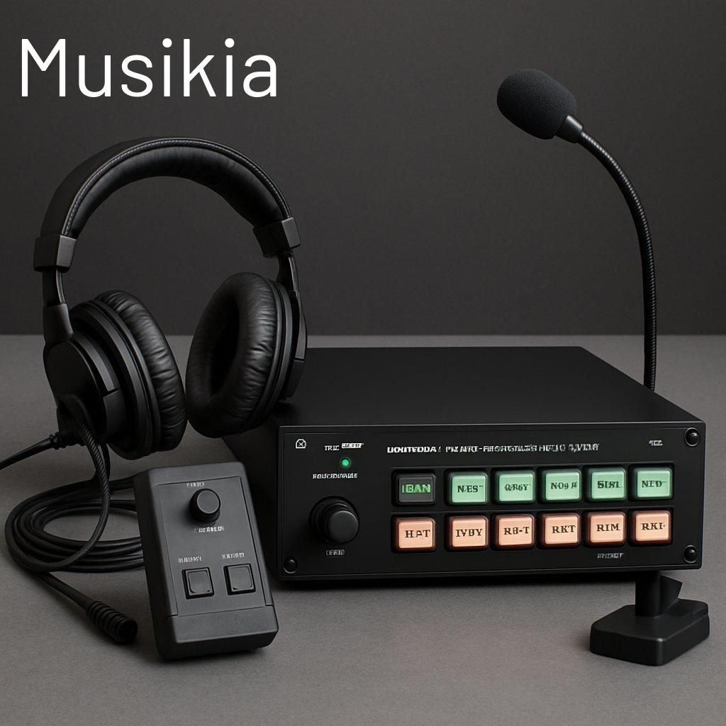 Schéma d’un système de communication broadcast studio pour une gestion efficace du Talkback.