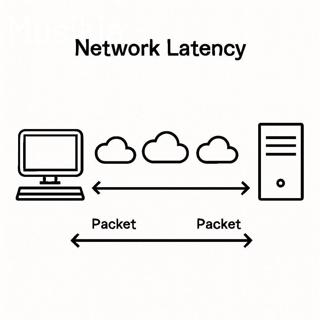 Schéma illustrant les étapes clés du monitoring de la network latency diagram pour optimiser la performance réseau.
