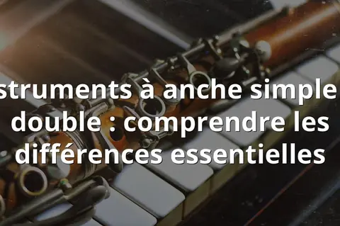 Instruments à anche simple et double : comprendre les différences essentielles
