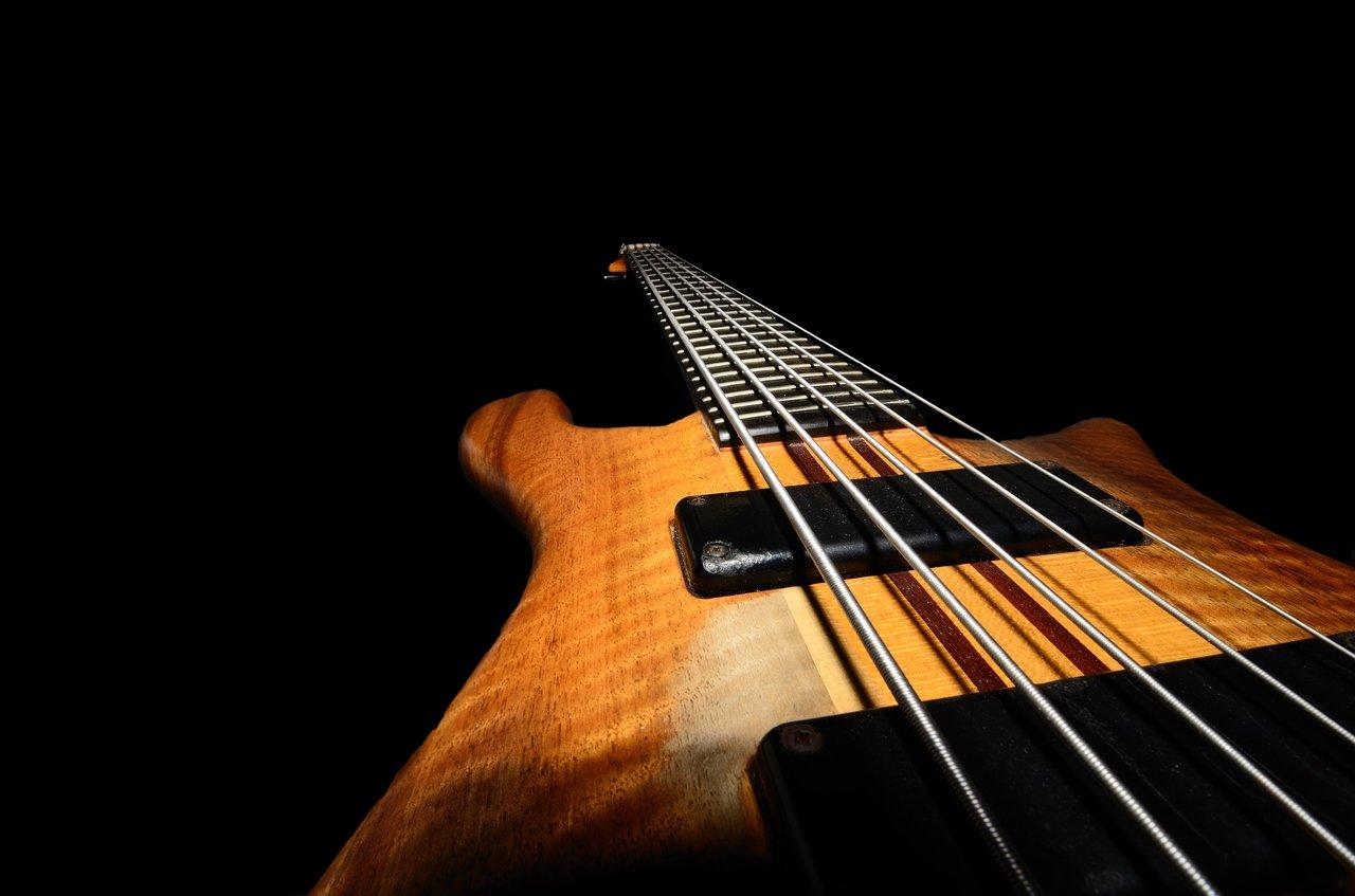 Comparaison visuelle des cordes Ernie Ball Hybrid Slinky Cobalt et D’Addario XL pour la basse en jeu slap.